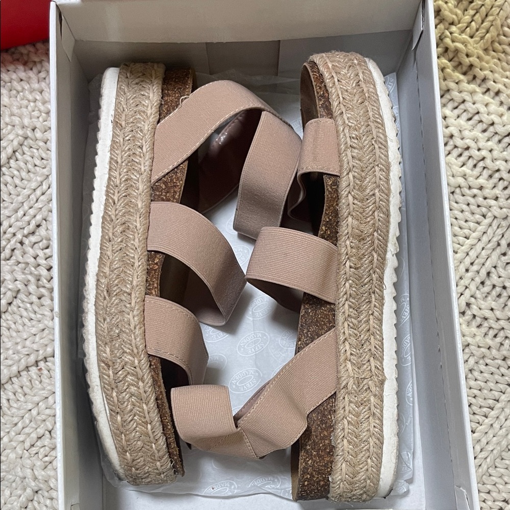 Steve Madden Beige Espadrille Sandals